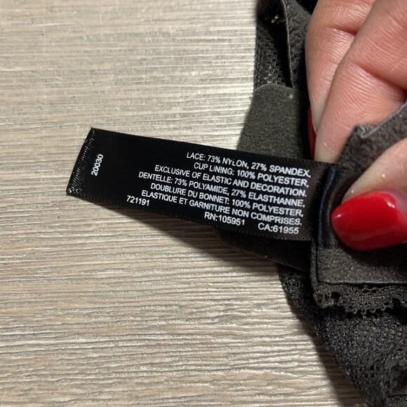 Natori Gray Color Cross back Lace Trimmed Bra - Picture 6 of 8